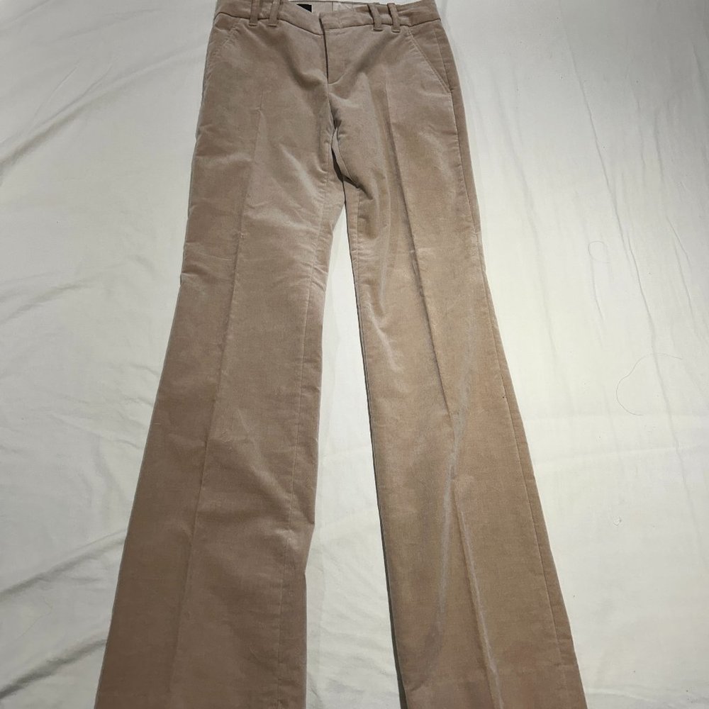 Gucci 2005 beige crushed velvet trousers 26 inch waist